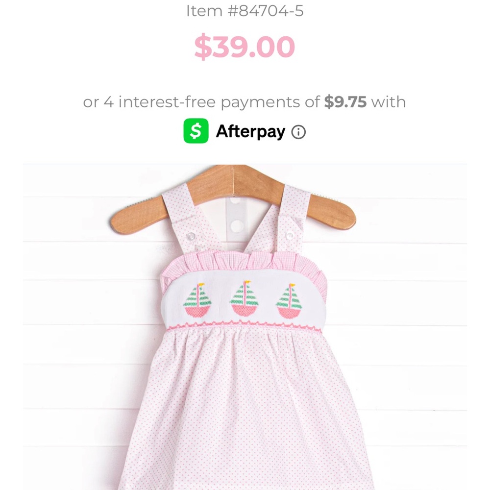 Pink Sailboat Dress for Kids